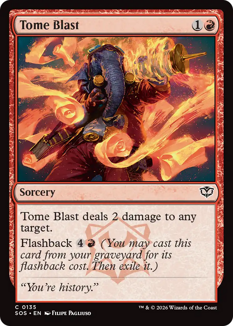 Tome Blast - Common Sorcery card from Secrets of Strixhaven