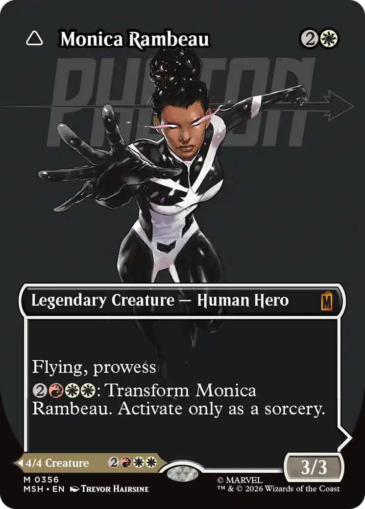 Monica Rambeau // Photon, Living Light - Mythic Legendary Creature — Elemental Hero card from Marvel Super Heroes
