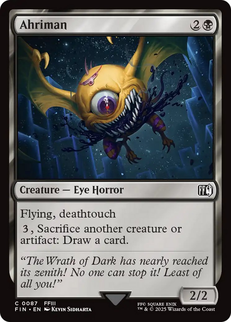 Ahriman - Common Creature — Eye Horror card from Final Fantasy