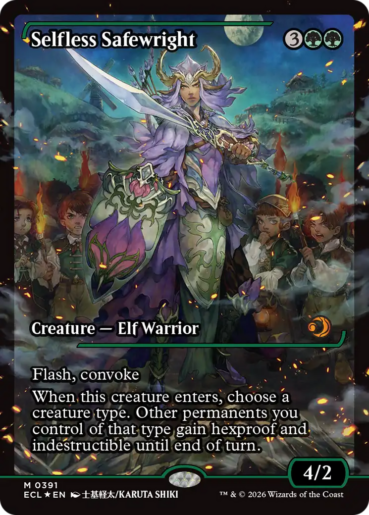Selfless Safewright - Mythic Creature — Elf Warrior card from Lorwyn Eclipsed
