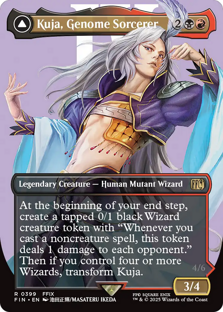 Kuja, Genome Sorcerer // Trance Kuja, Fate Defied - Rare Legendary Creature — Human Mutant Wizard card from Final Fantasy