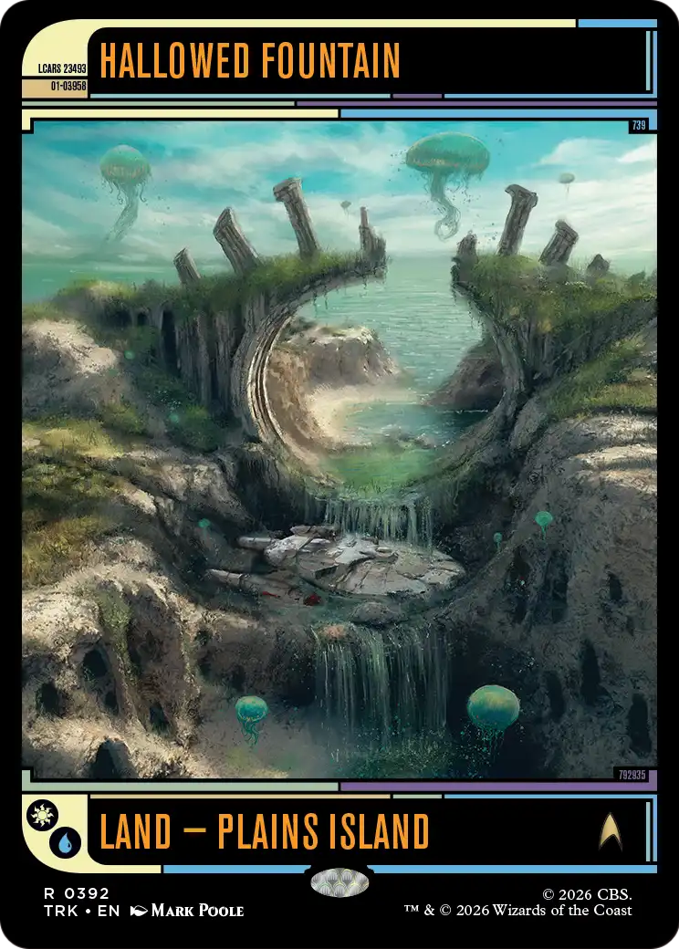 Hallowed Fountain - Rare Land — Plains Island card from Star Trek