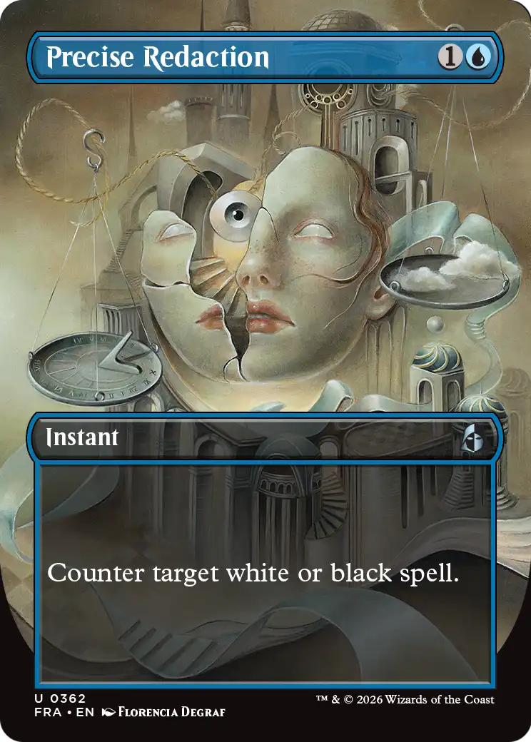 Precise Redaction - Uncommon Instant card from Reality Fracture