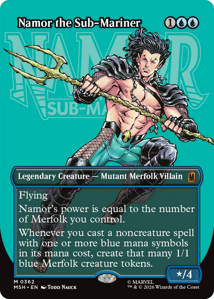 Namor the Sub-Mariner - Mythic Legendary Creature — Mutant Merfolk Villain card from Marvel Super Heroes