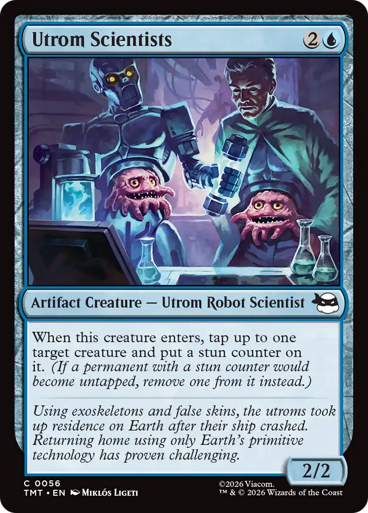 Utrom Scientists - Common Artifact Creature — Utrom Robot Scientist card from Teenage Mutant Ninja Turtles