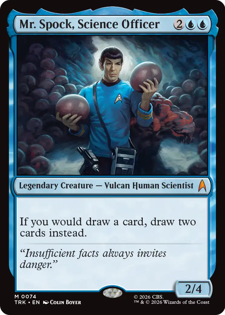 Mr. Spock, Science Officer - Mythic Legendary Creature — Vulcan Human Scientist card from Star Trek