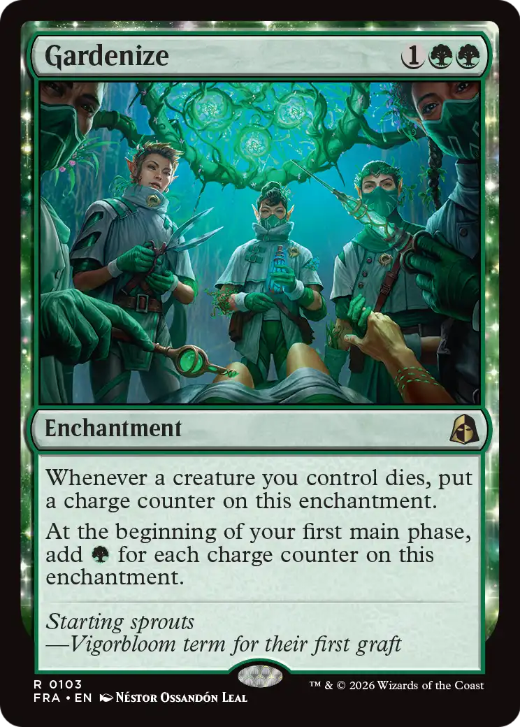 Gardenize - Rare Enchantment card from Reality Fracture