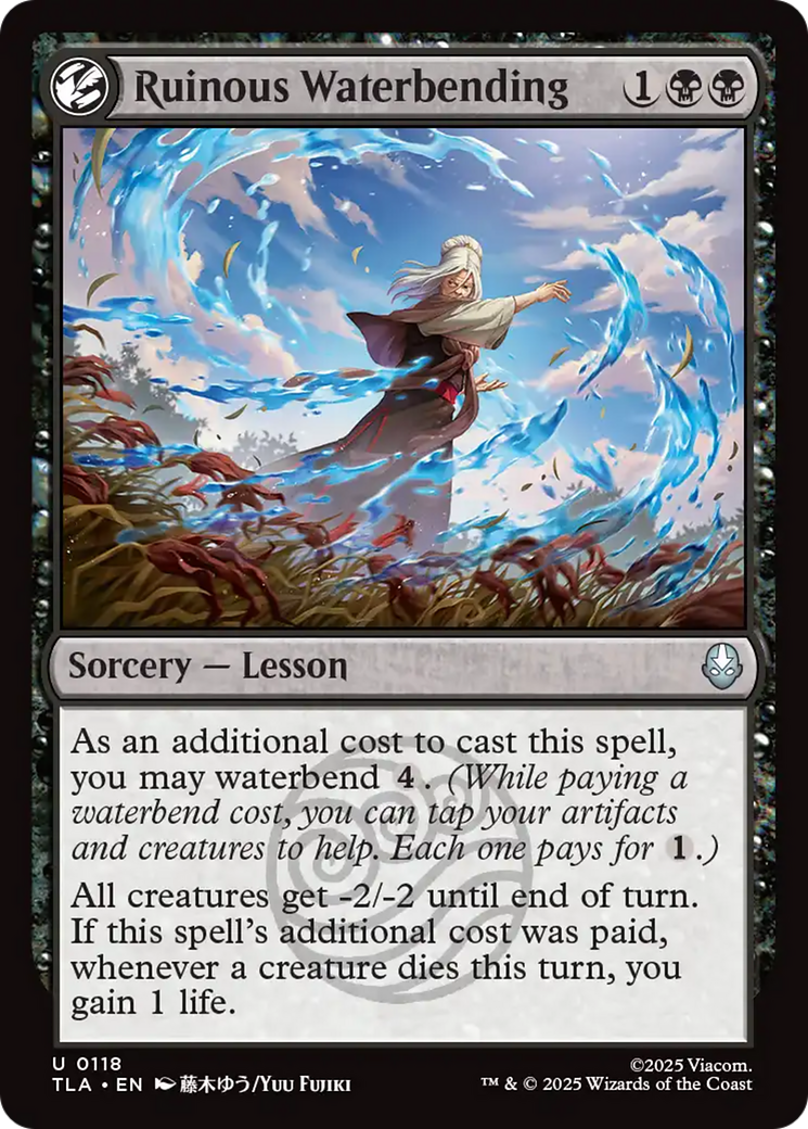 Ruinous Waterbending - Uncommon Sorcery — Lesson card from Avatar: The Last Airbender