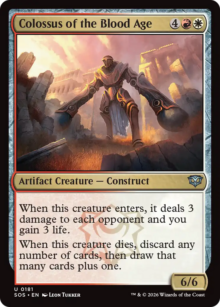 Colossus of the Blood Age - Uncommon Artifact Creature — Construct card from Secrets of Strixhaven