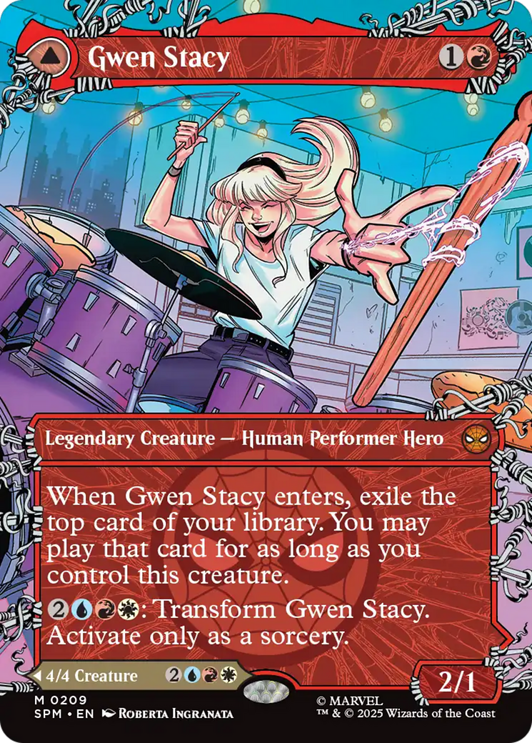 Gwen Stacy // Ghost-Spider - Mythic Legendary Creature — Spider Human Hero card from Marvel's Spider-Man