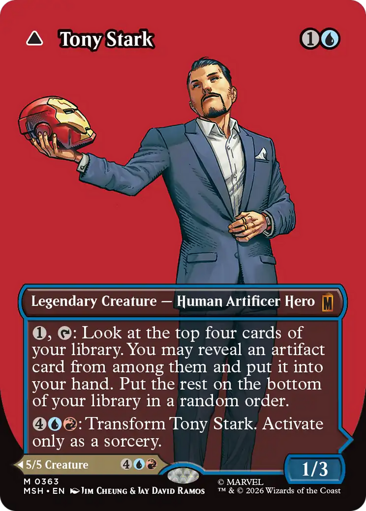 Tony Stark // The Invincible Iron Man - Mythic Legendary Artifact Creature — Human Hero card from Marvel Super Heroes