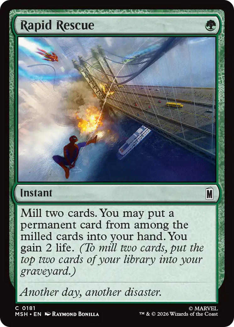 Rapid Rescue - Common Instant card from Marvel Super Heroes