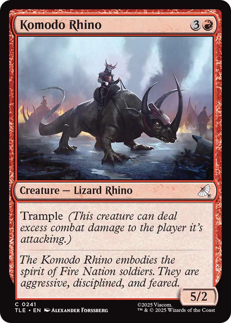 Komodo Rhino - Common Creature — Lizard Rhino card from Avatar: The Last Airbender Eternal