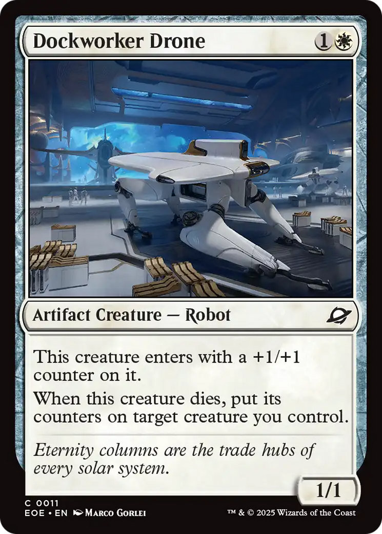 Dockworker Drone - Common Artifact Creature — Robot card from Edge of Eternities