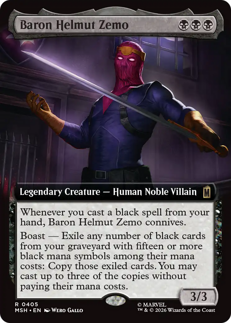 Baron Helmut Zemo - Rare Legendary Creature — Human Noble Villain card from Marvel Super Heroes