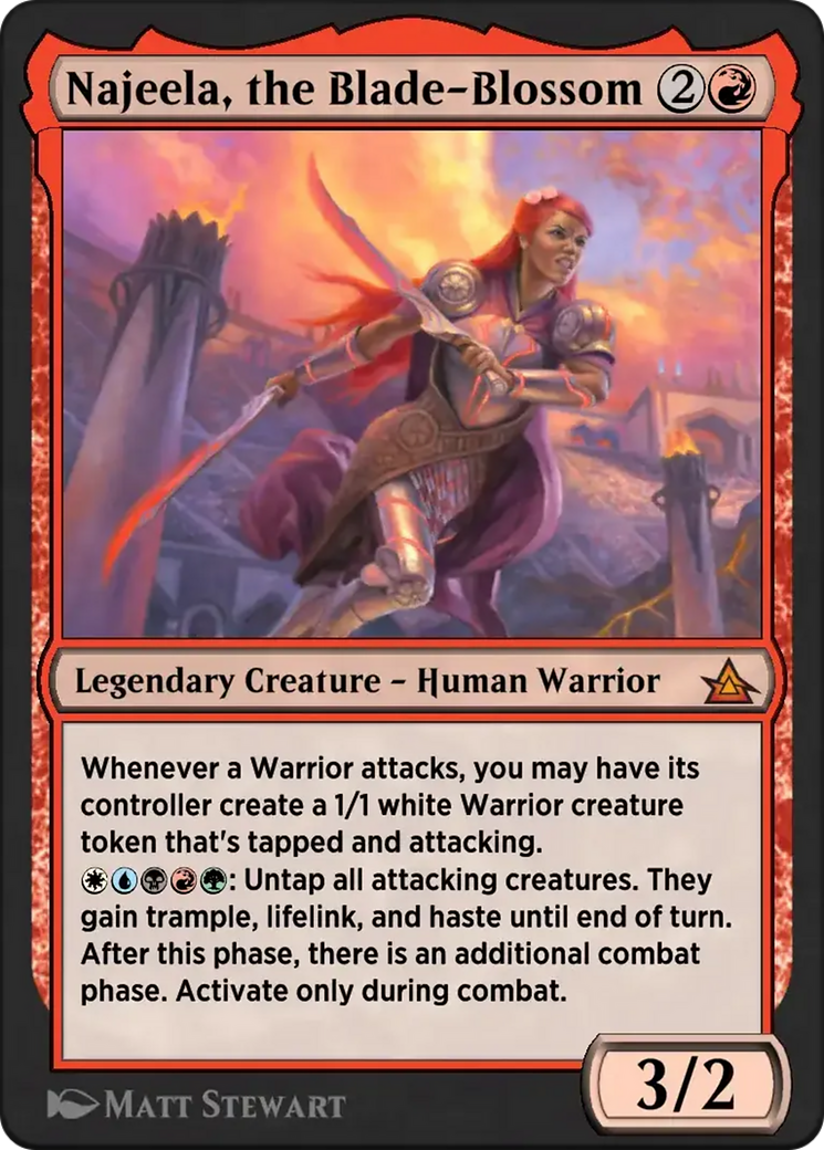 Najeela, the Blade-Blossom - Mythic Legendary Creature — Human Warrior card from Through the Omenpaths Bonus Sheet