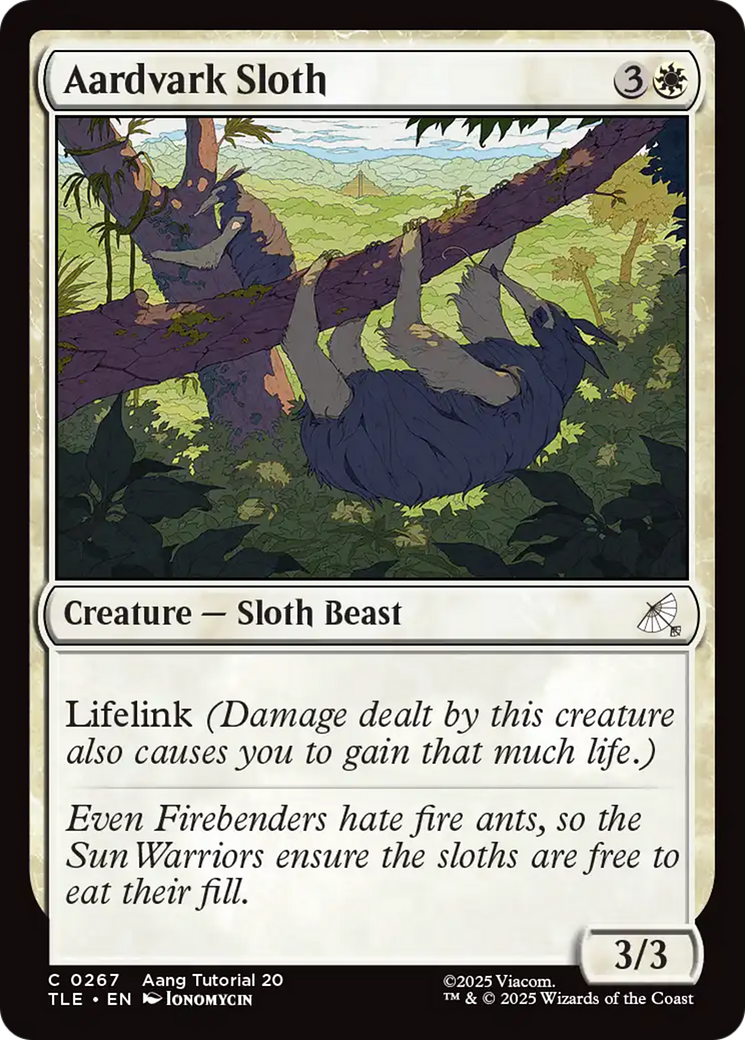 Aardvark Sloth - Common Creature — Sloth Beast card from Avatar: The Last Airbender Eternal