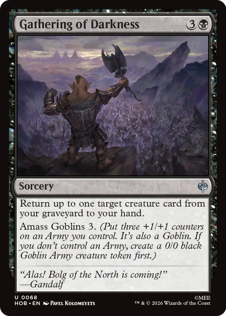 Gathering of Darkness - Uncommon Sorcery card from The Hobbit