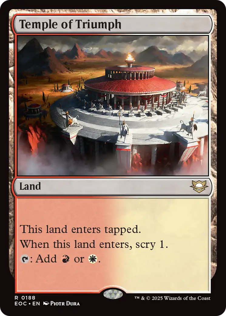 Temple of Triumph - Rare Land card from Edge of Eternities Commander