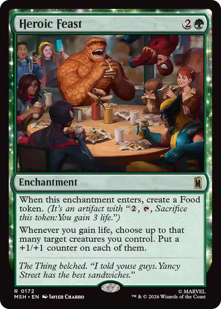 Heroic Feast - Rare Enchantment card from Marvel Super Heroes