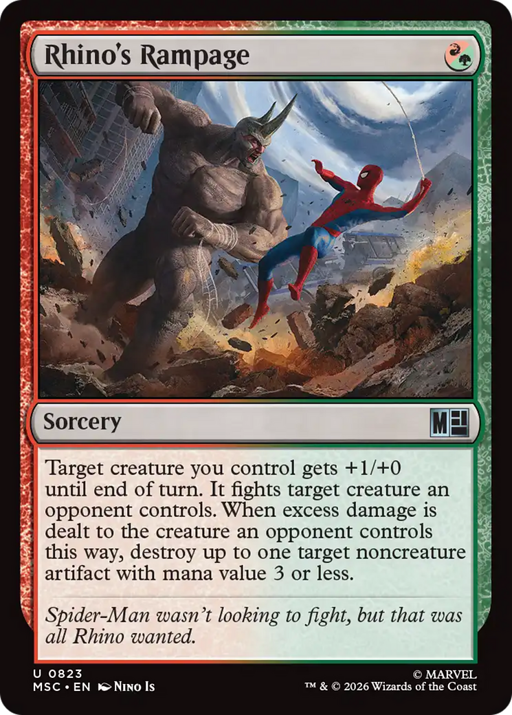 Rhino's Rampage - Uncommon Sorcery card from Marvel Super Heroes Commander