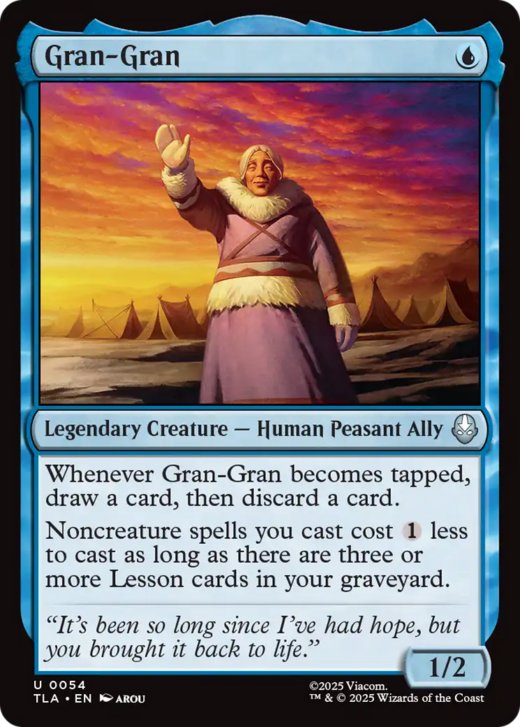 Gran-Gran - Uncommon Legendary Creature — Human Peasant Ally card from Avatar: The Last Airbender