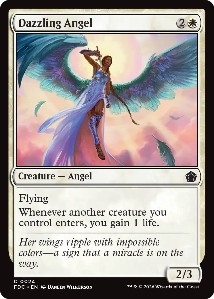 Dazzling Angel - Common Creature — Angel card from Foundations Commander