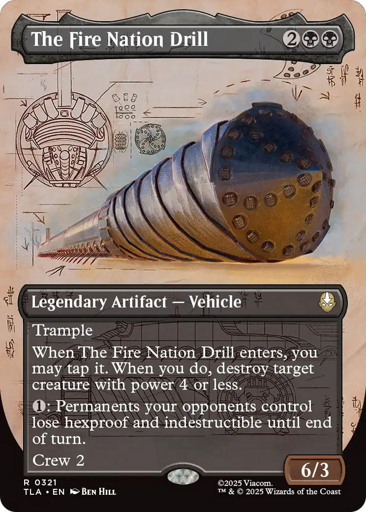 The Fire Nation Drill - Rare Legendary Artifact — Vehicle card from Avatar: The Last Airbender