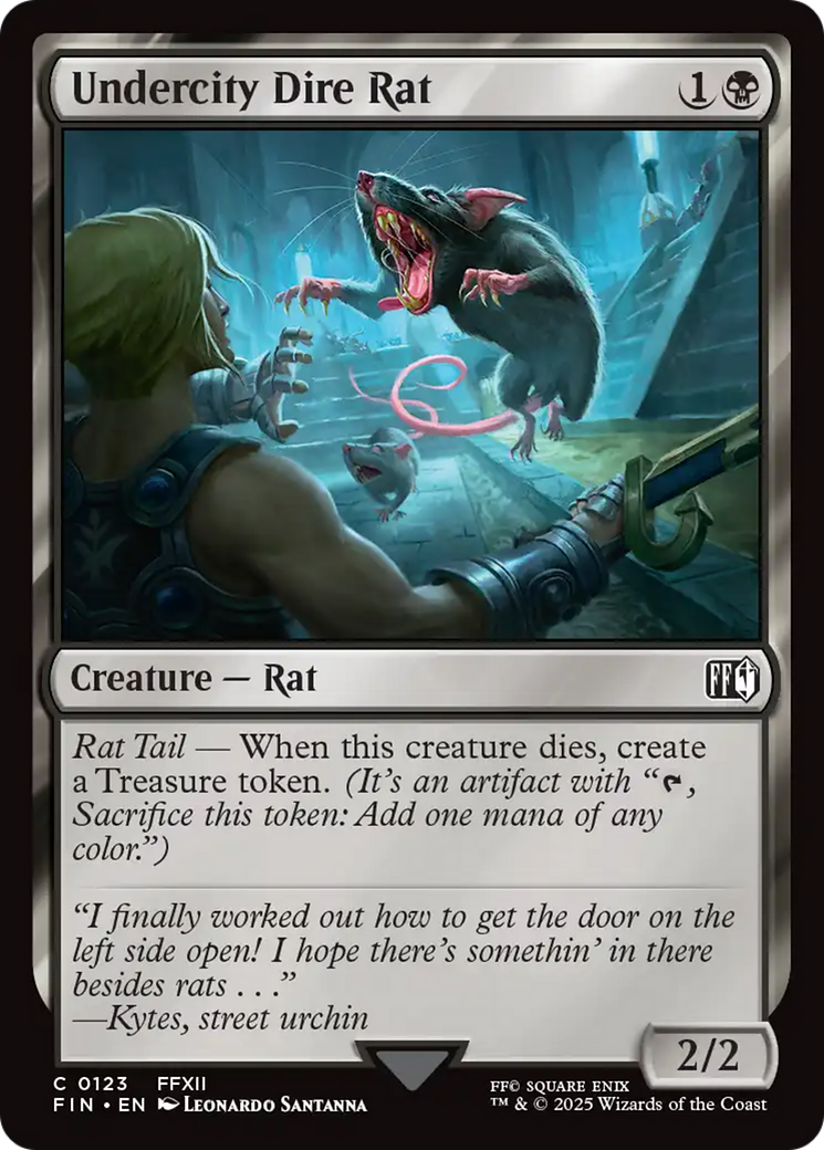 Undercity Dire Rat - Common Creature — Rat card from Final Fantasy