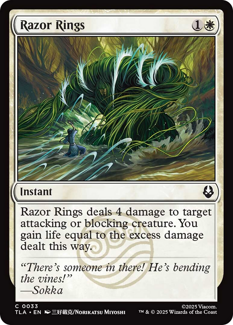 Razor Rings - Common Instant card from Avatar: The Last Airbender