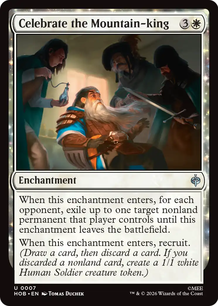 Celebrate the Mountain-king - Uncommon Enchantment card from The Hobbit