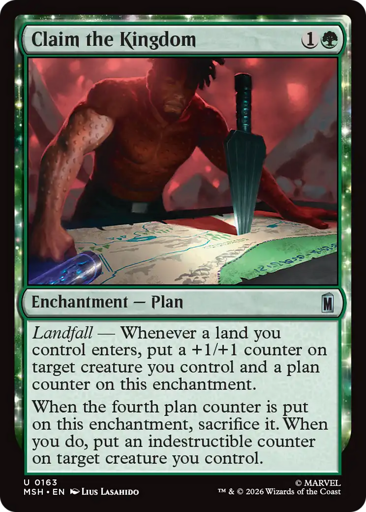 Claim the Kingdom - Uncommon Enchantment — Plan card from Marvel Super Heroes