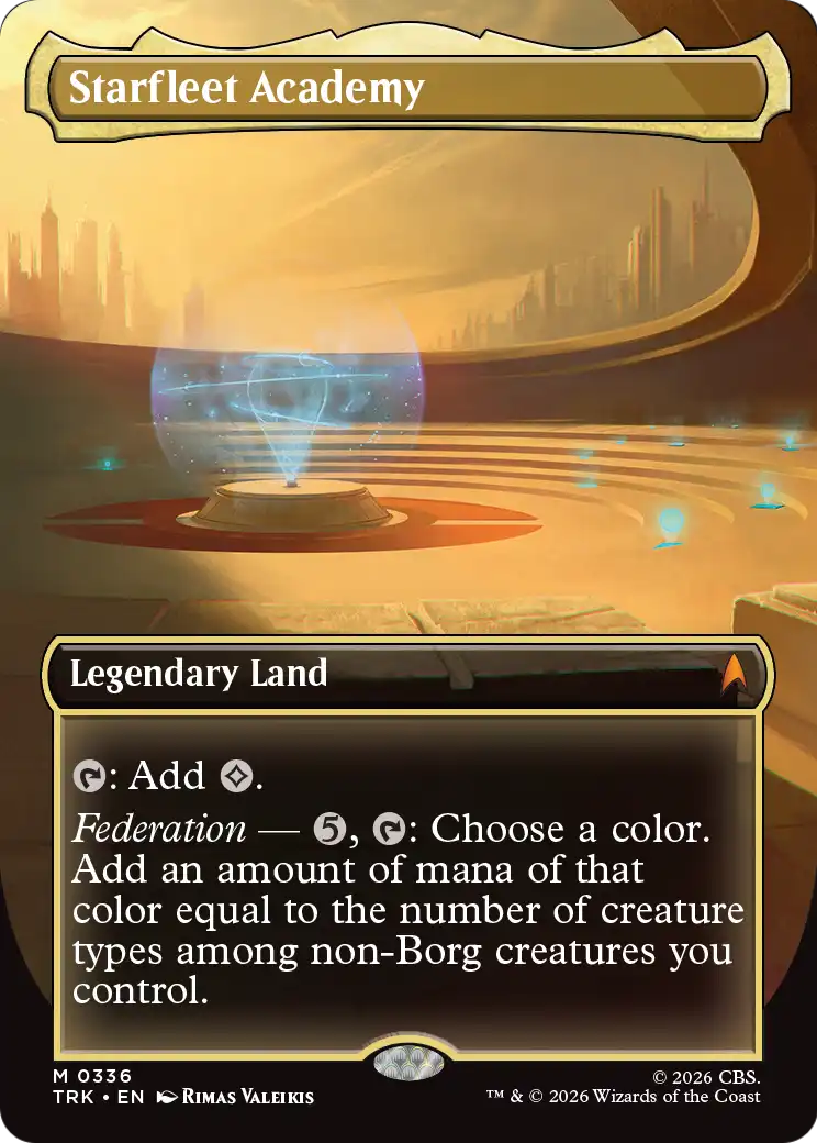 Starfleet Academy - Mythic Legendary Land card from Star Trek