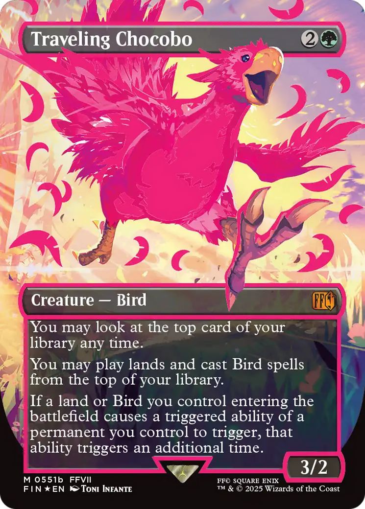 Traveling Chocobo - Mythic Creature — Bird card from Final Fantasy