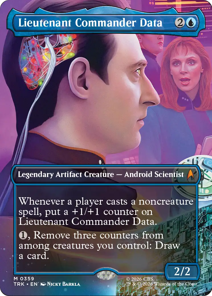 Lieutenant Commander Data - Mythic Legendary Artifact Creature — Android Scientist card from Star Trek