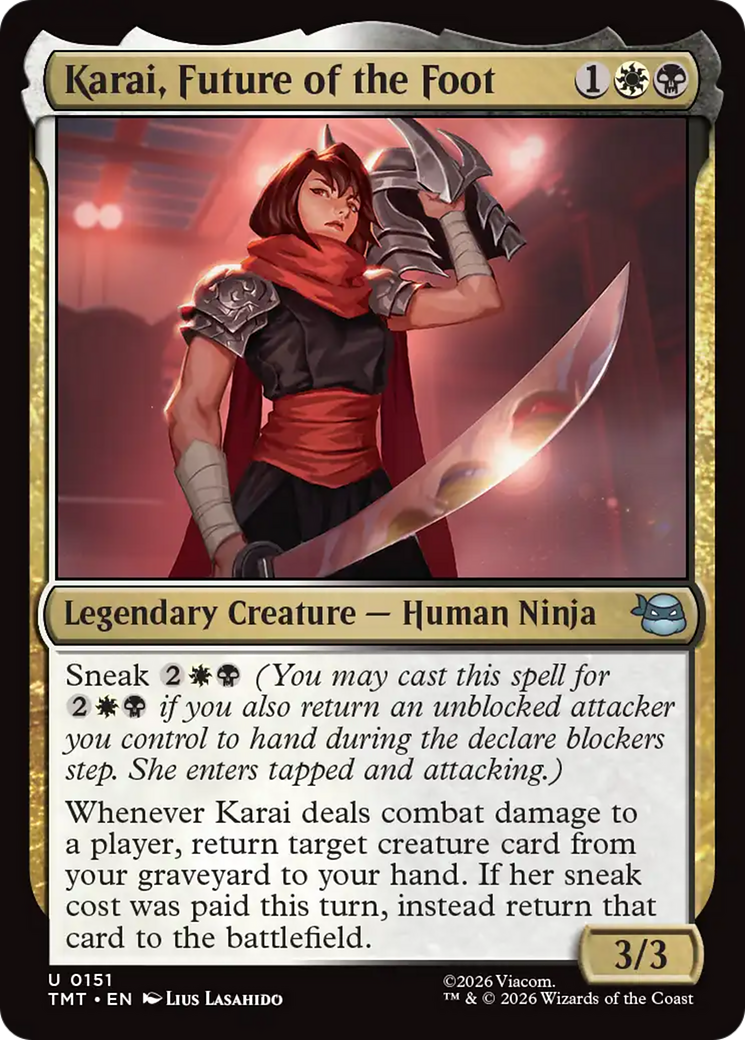 Karai, Future of the Foot - Uncommon Legendary Creature — Human Ninja card from Teenage Mutant Ninja Turtles