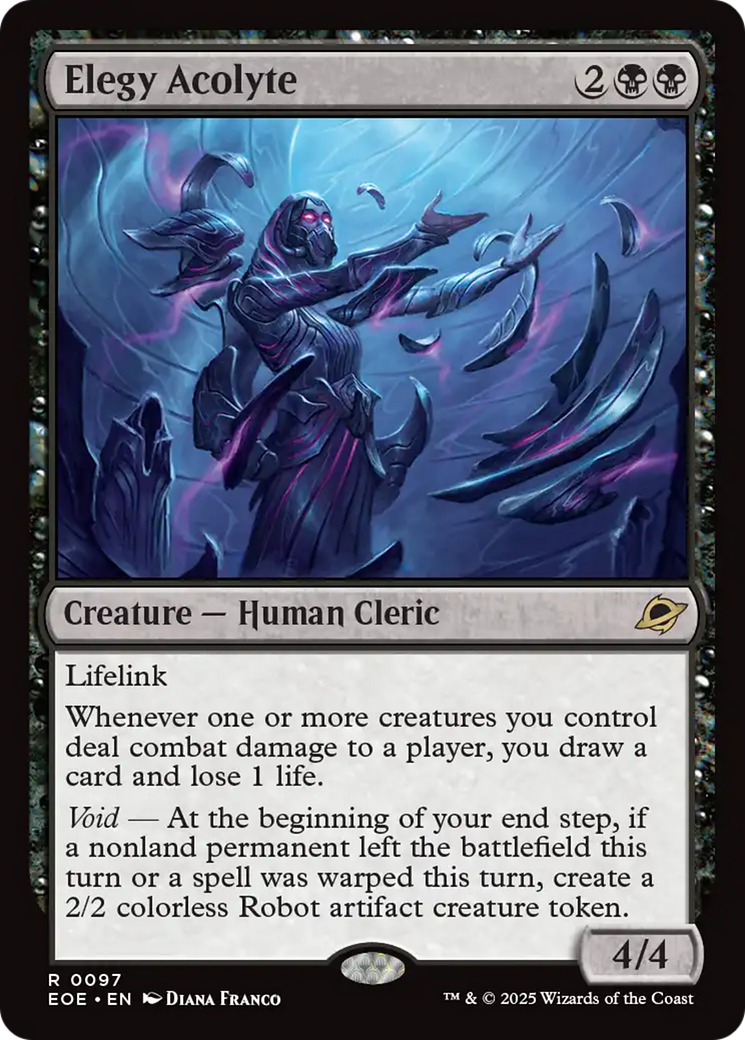 Elegy Acolyte - Rare Creature — Human Cleric card from Edge of Eternities