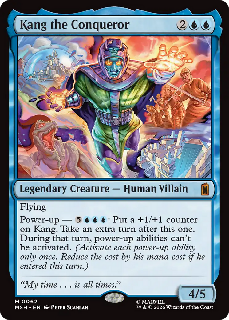 Kang the Conqueror - Mythic Legendary Creature — Human Villain card from Marvel Super Heroes