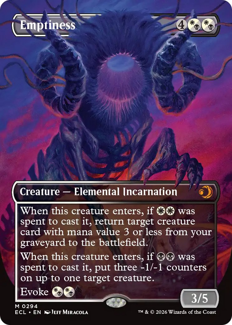 Emptiness - Mythic Creature — Elemental Incarnation card from Lorwyn Eclipsed