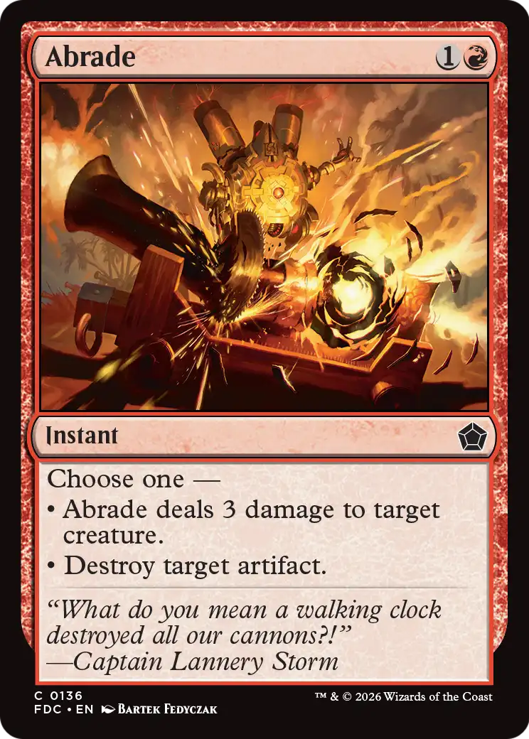Abrade - Common Instant card from Foundations Commander