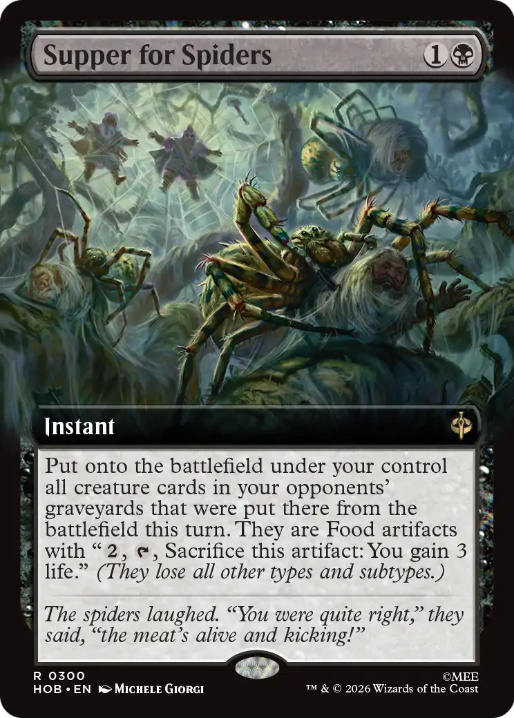 Supper for Spiders - Rare Instant card from The Hobbit