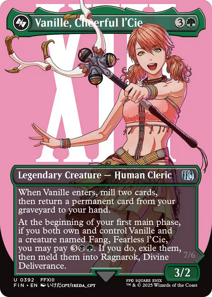 Vanille, Cheerful l'Cie - Uncommon Legendary Creature — Human Cleric card from Final Fantasy