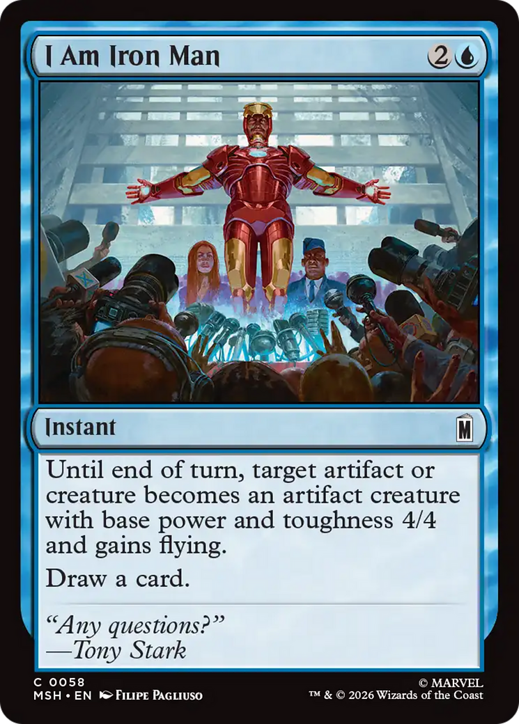 I Am Iron Man - Common Instant card from Marvel Super Heroes
