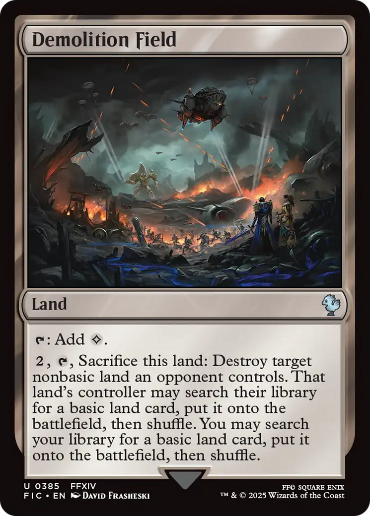 Demolition Field - Uncommon Land card from Final Fantasy Commander