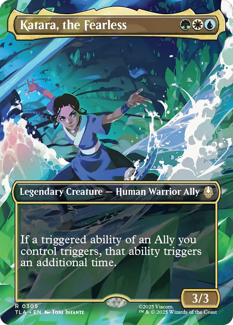 Katara, the Fearless - Rare Legendary Creature — Human Warrior Ally card from Avatar: The Last Airbender