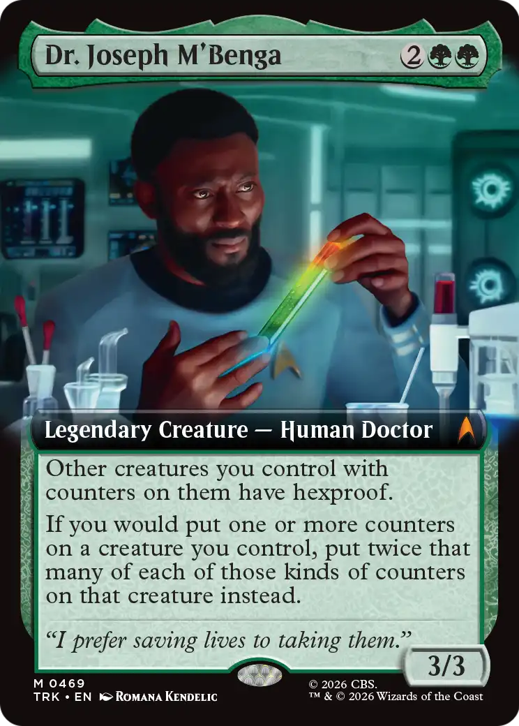 Dr. Joseph M'Benga - Mythic Legendary Creature — Human Doctor card from Star Trek