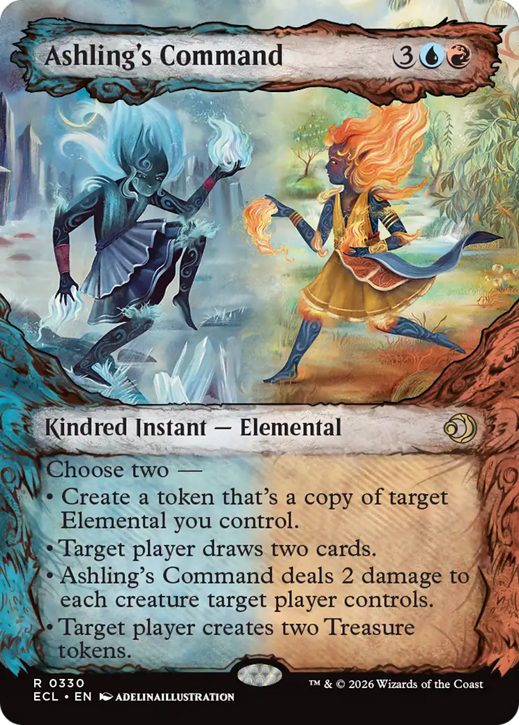 Ashling's Command - Rare Kindred Instant — Elemental card from Lorwyn Eclipsed