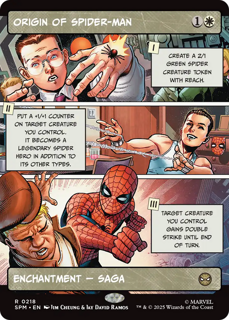 Origin of Spider-Man - Rare Enchantment — Saga card from Marvel's Spider-Man