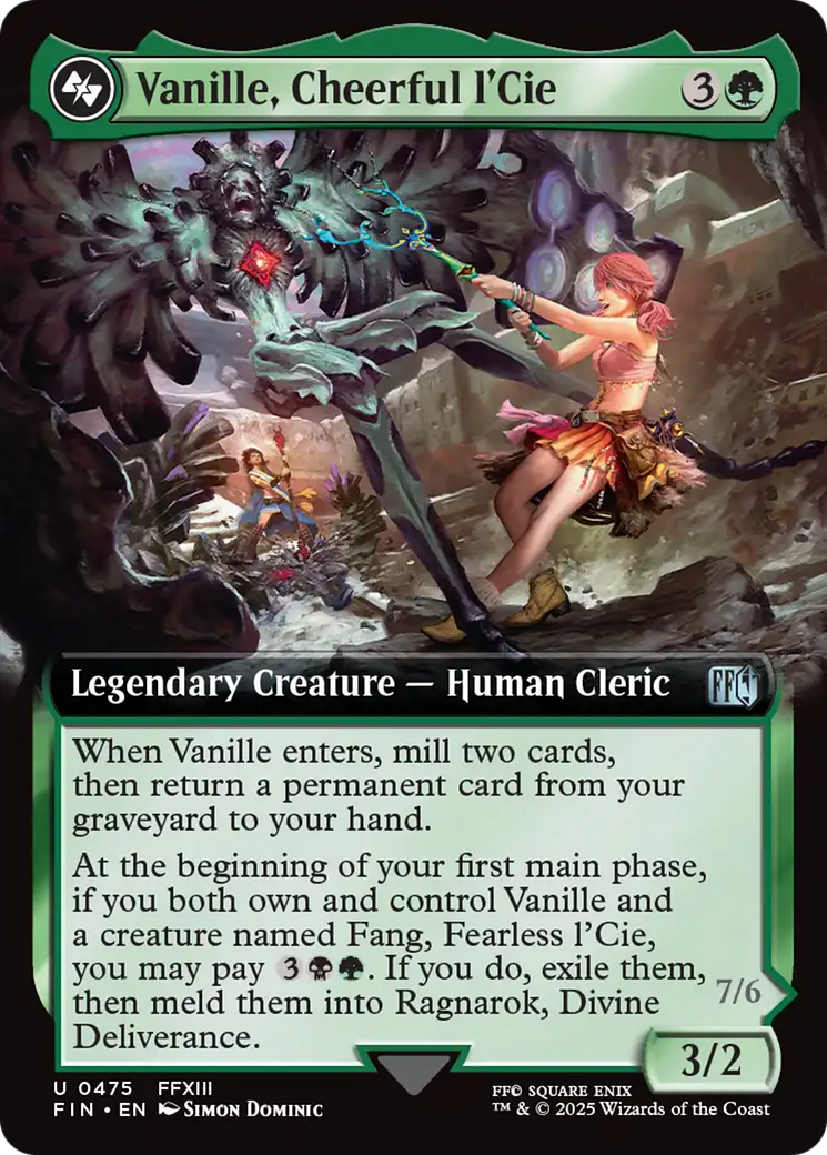 Vanille, Cheerful l'Cie - Uncommon Legendary Creature — Human Cleric card from Final Fantasy