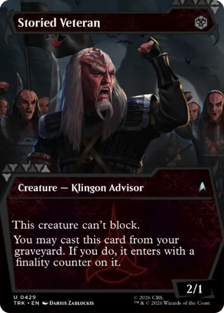 Storied Veteran - Uncommon Creature — Klingon Advisor card from Star Trek